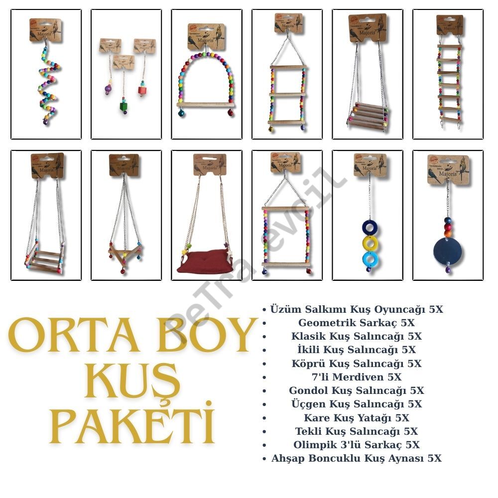 Orta Boy Kuş Paketi 60 Parça