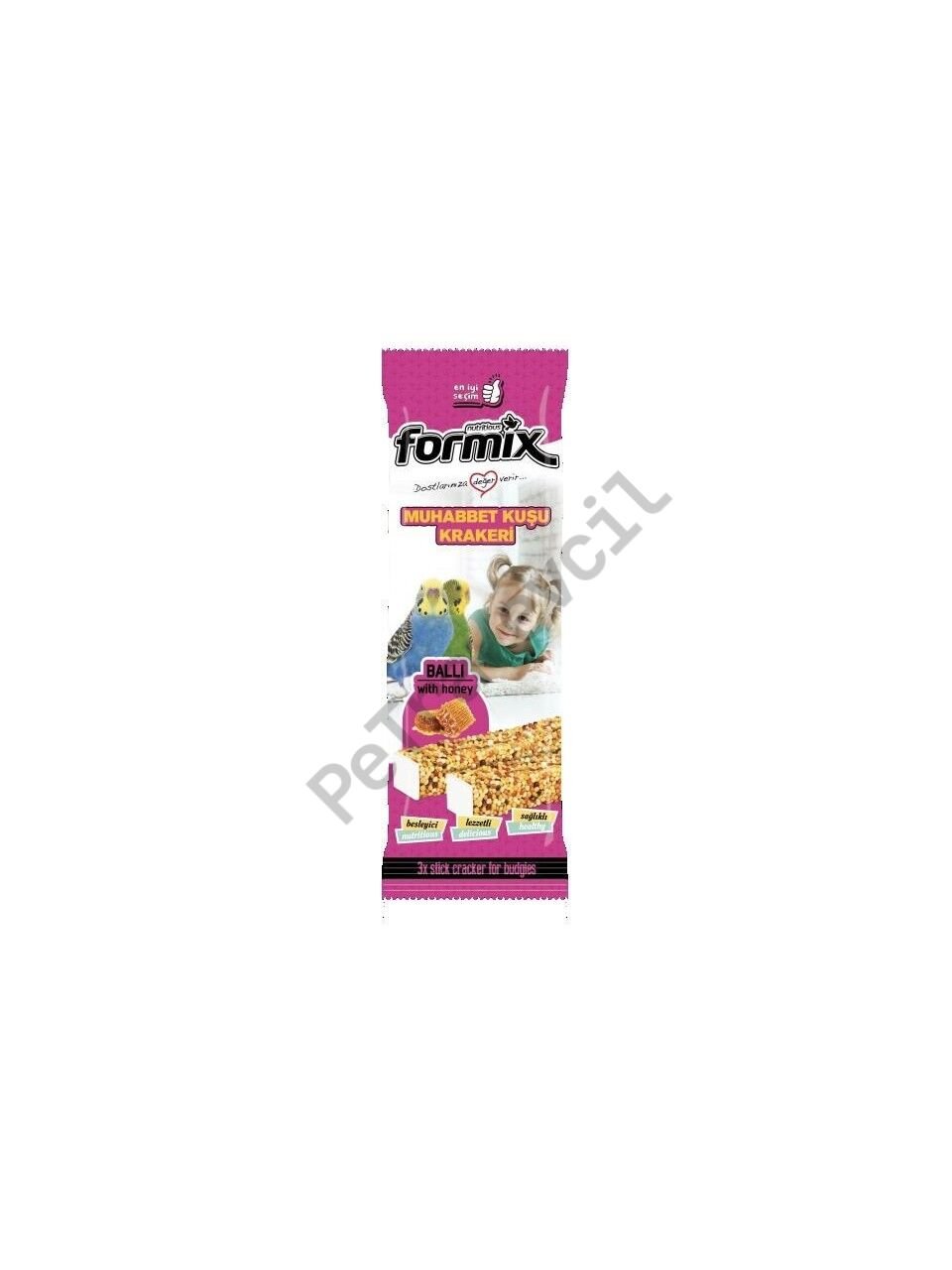 Formix Ballı Muhabbet Kuşu Krakeri 3'lü