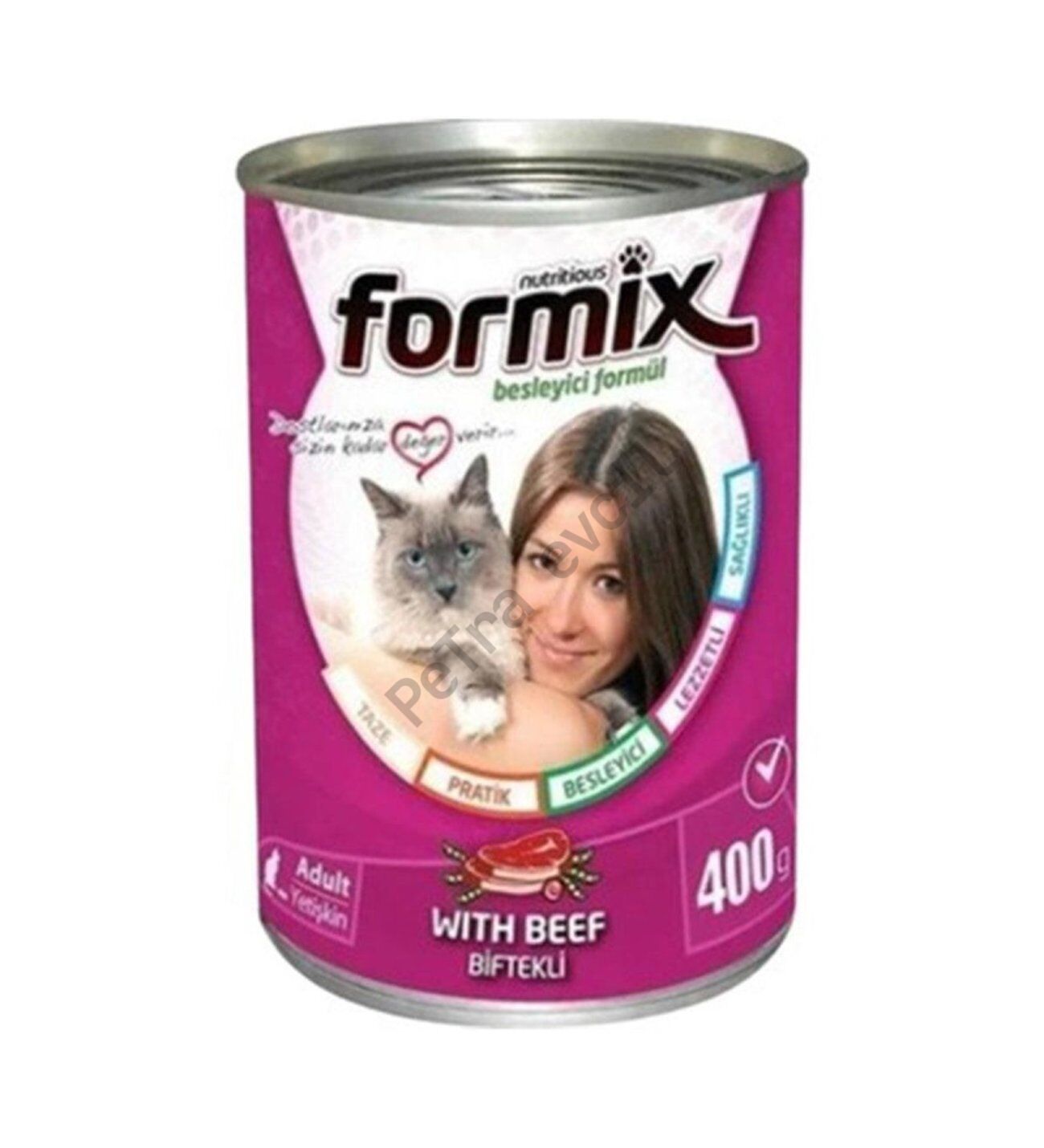 Formix Biftek Parça Etli Soslu Konserve Yetişkin Kedi Maması 400gr
