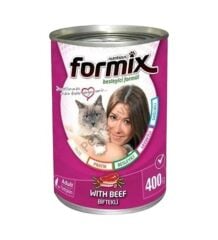 Formix Biftek Parça Etli Soslu Konserve Yetişkin Kedi Maması 400gr