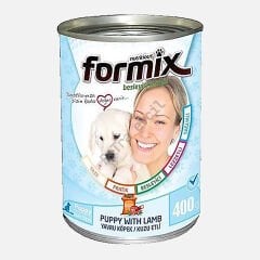 Formix Kuzu Parça Etli Soslu Konserve Yavru Köpek Maması 400gr