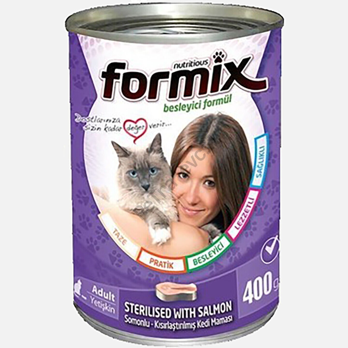 Formix Somon Parça Etli Soslu Konserve Kısır Kedi Maması 400gr