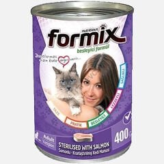 Formix Somon Parça Etli Soslu Konserve Kısır Kedi Maması 400gr