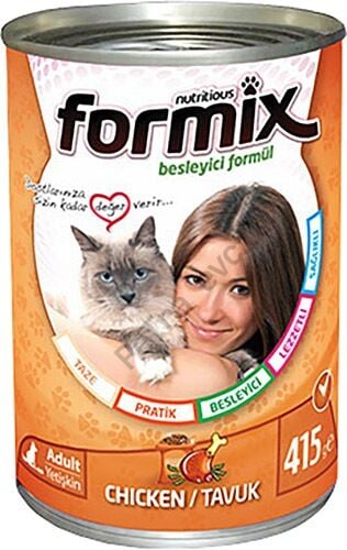 Formix Tavuk Parça Etli Konserve Kedi Maması 400gr